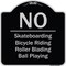 Signmission Designer Series-No-Bicycle Riding Roller Blading Ball Playing, 18" x 18", BS-1818-9832 A-DES-BS-1818-9832 - alternate 1